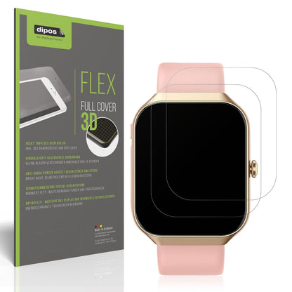 2x Full Cover matte Film for Walkbee Smartwatch 1.96 Zoll Screen Protector