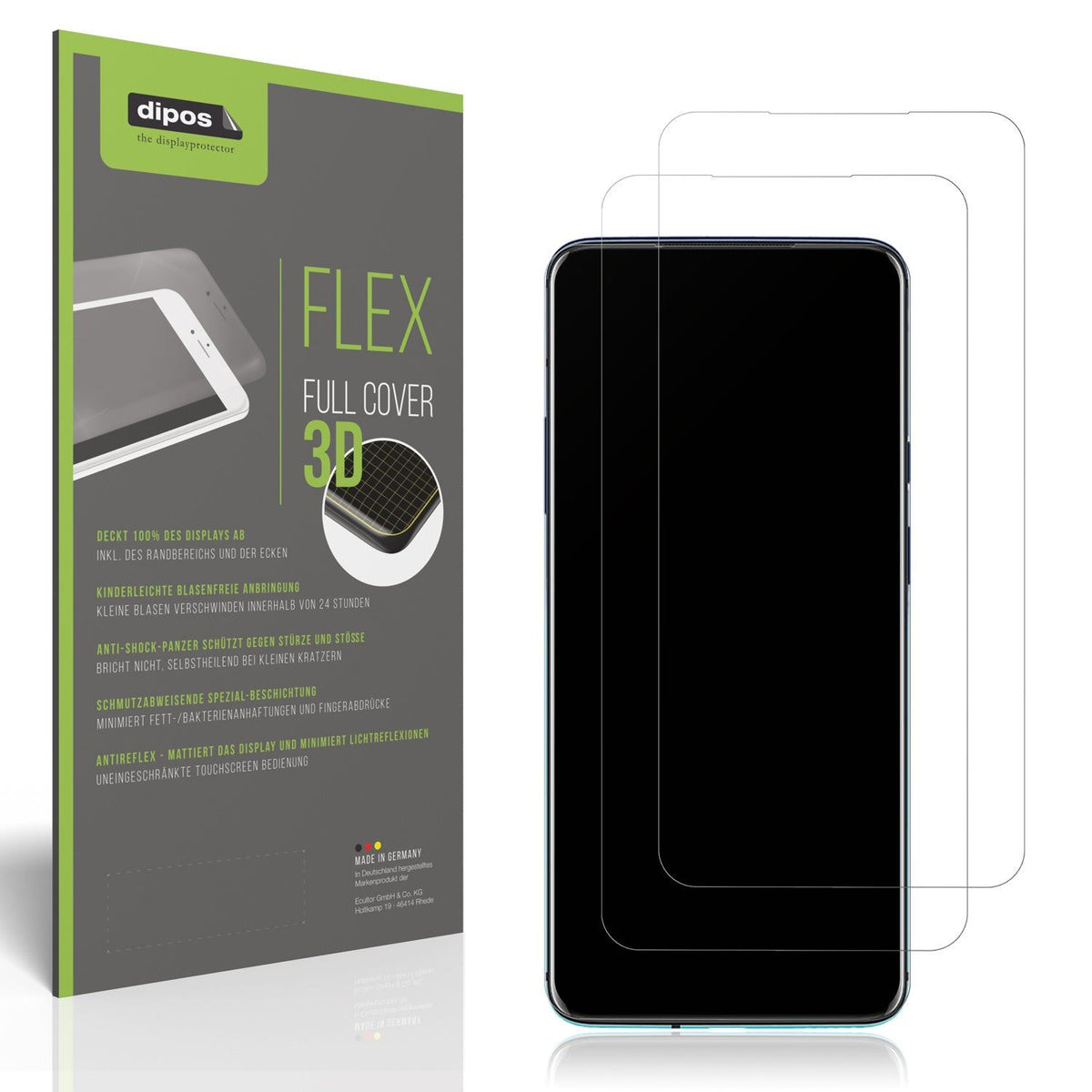 2x Full Cover matte Film for OnePlus 7T Pro Screen Protector Anti-Shock