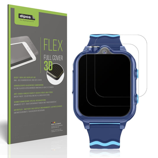 2x Full Cover matte Film for Sytifro D35 Kindersmartwatch Screen Protector