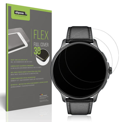 2x Full Cover matte Film for Smartwatch 28.5mm durchmesser Screen Protector