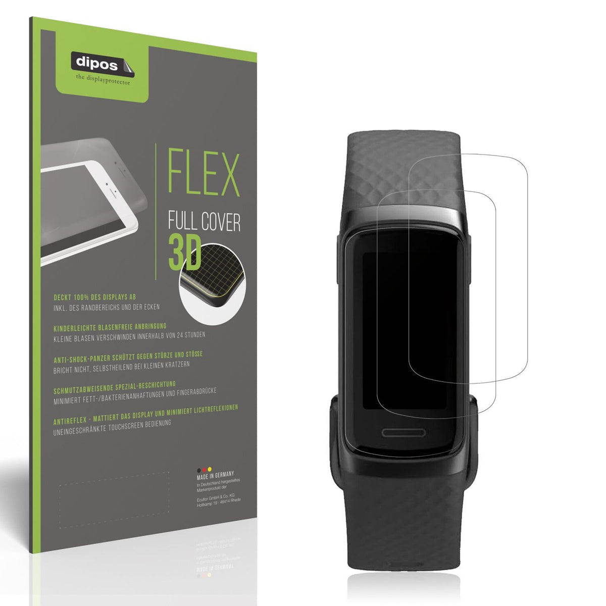 2x Full Cover matte Film for Hama 3910 Smartwatch Screen Protector Anti-Shock