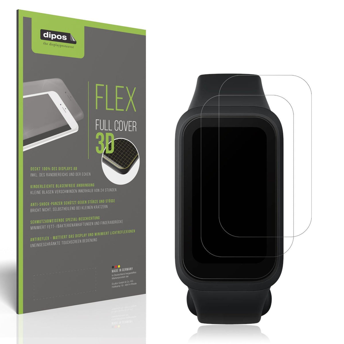 2x Full Cover matte Film for Xiaomi Smart Band 9 Active Screen Protector