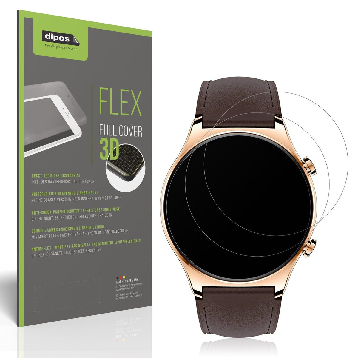 2x Full Cover matte Film for Honor Watch GS 3 Screen Protector Anti-Shock