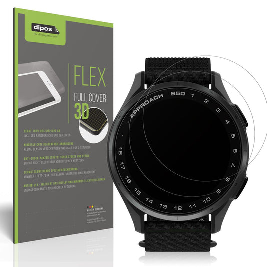 2x Full Cover matte Film for Garmin Approach S50 Screen Protector Anti-Shock