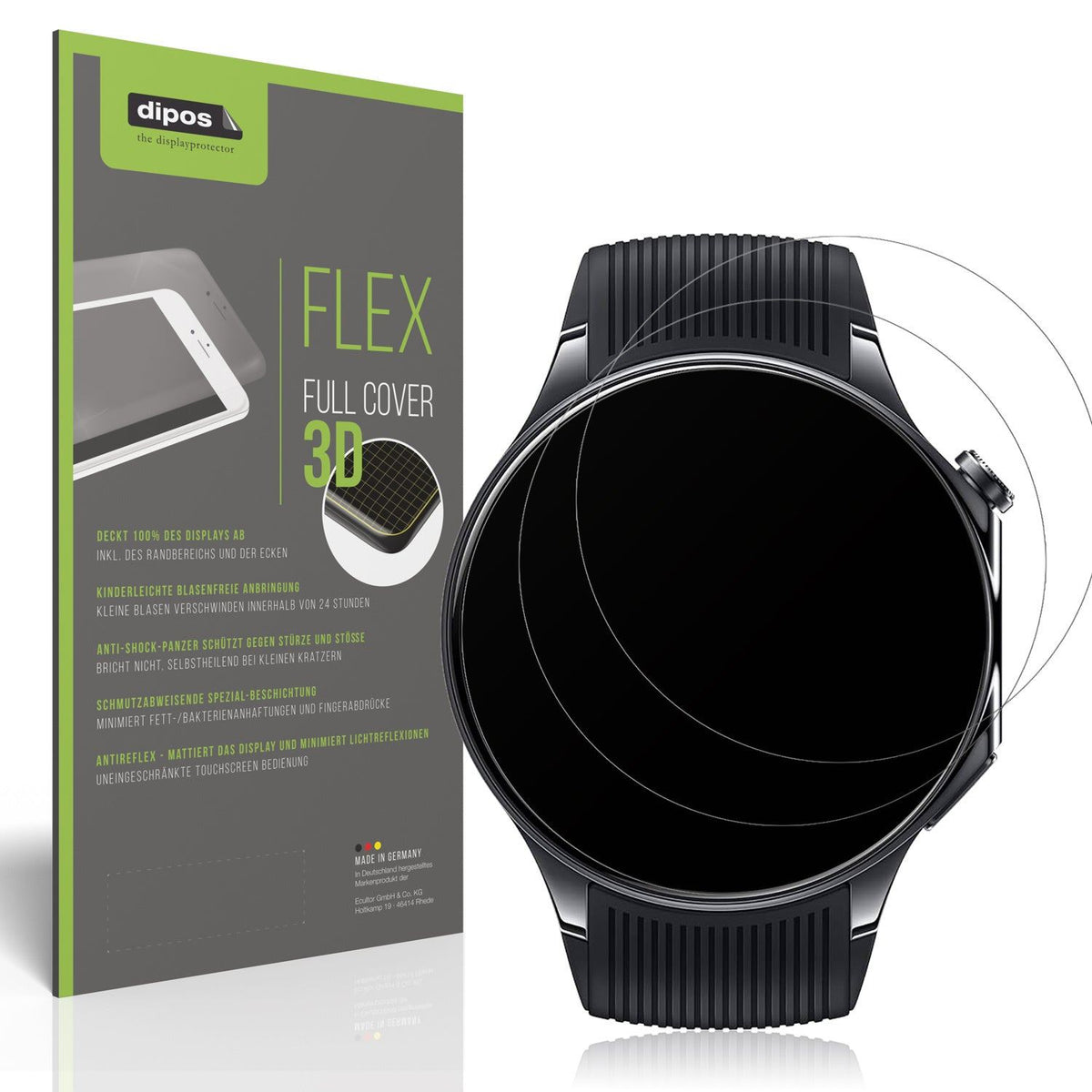 2x Full Cover matte Film for OnePlus Watch 3 Screen Protector Anti-Shock