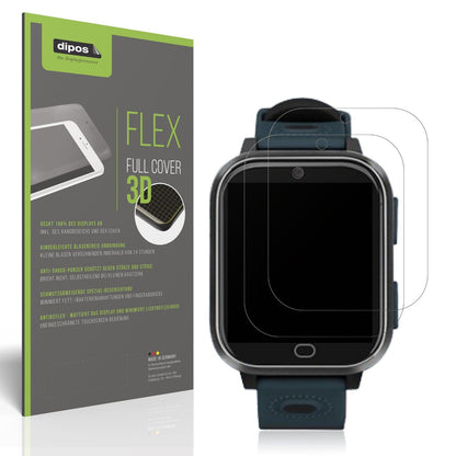 2x Full Cover matte Film for Noctiluxia K18FH Kinder Smartwatch Screen