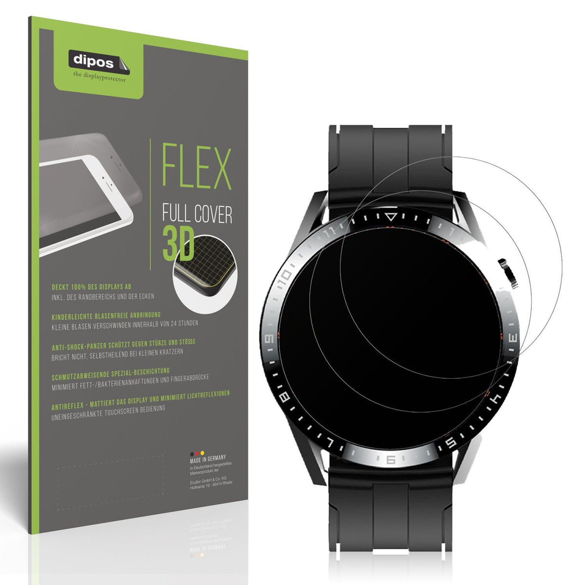2x Full Cover matte Film for Tracer Smartwatch SM9 Screen Protector Anti-Shock