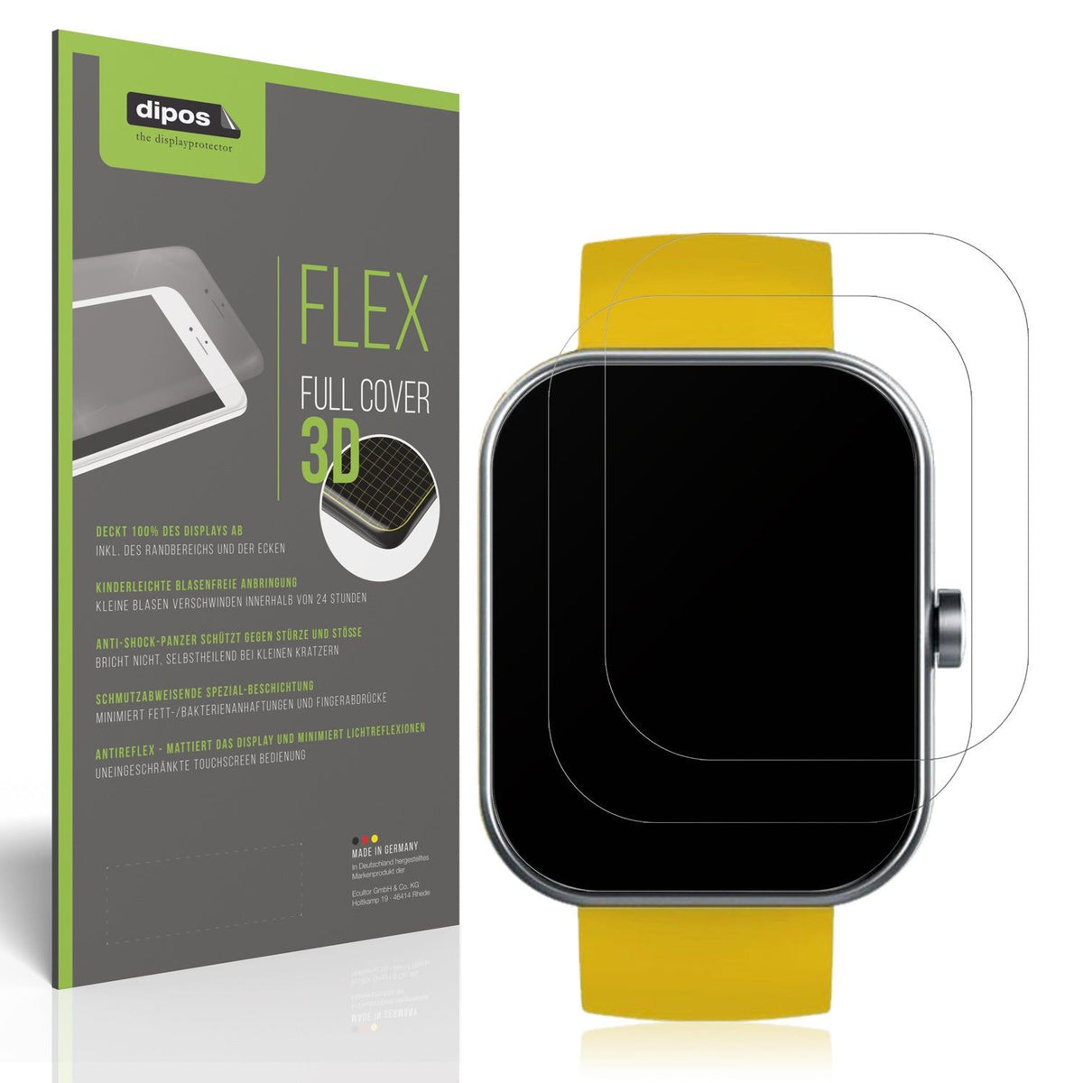 2x Full Cover matte Film for Coucur Y66 Screen Protector Anti-Shock