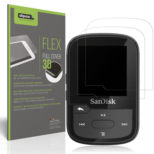 2x Full Cover matte Film for SanDisk Clip Sport Plus Screen Protector Anti-Shock