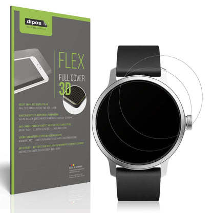 2x Full Cover matte Film for Withings Scanwatch 42mm Gen. 1 Screen Protector