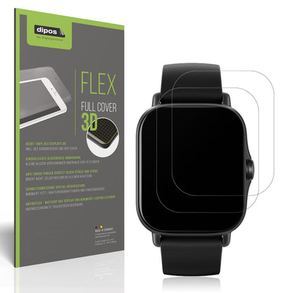 2x Full Cover matte Film for Amazfit Gts 2e Screen Protector Anti-Shock