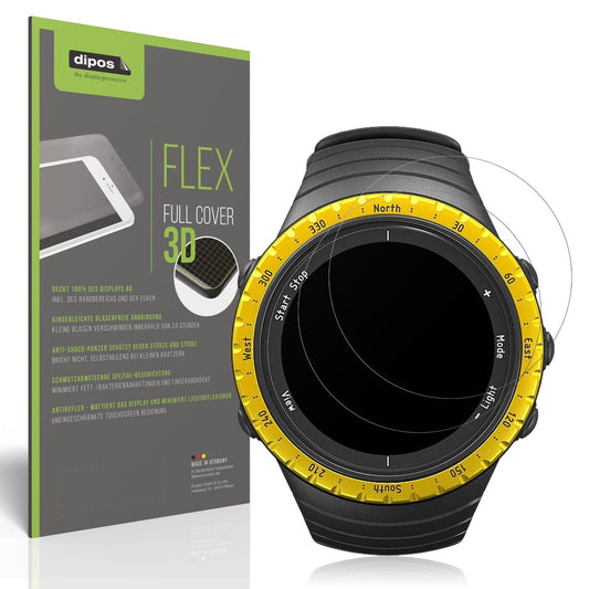 2x Full Cover matte Film for Suunto Core Black Yellow Screen Protector