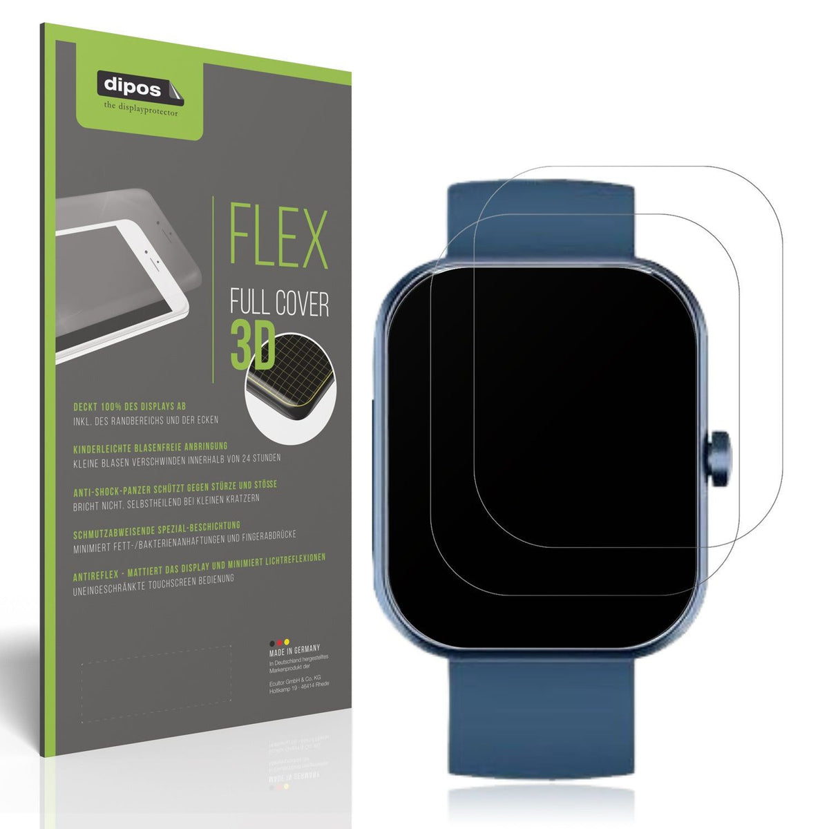 2x Full Cover matte Film for Fempoin P99 1.95 Zoll Screen Protector Anti-Shock