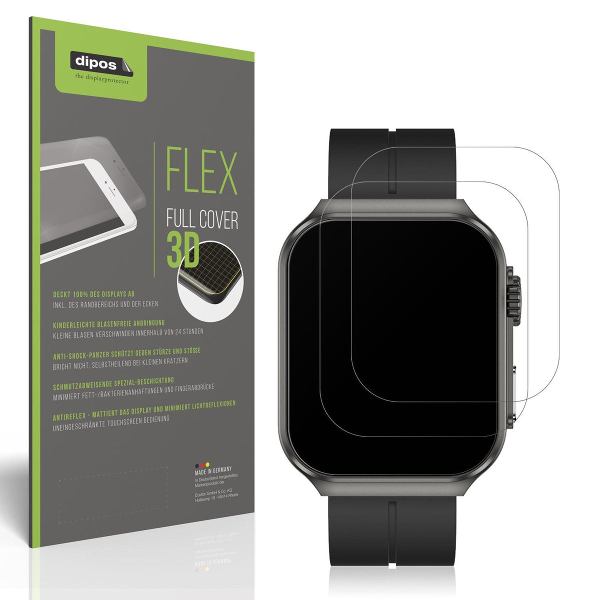 2x Full Cover matte Film for Pearl Newgen medicals SW-520 Screen Protector