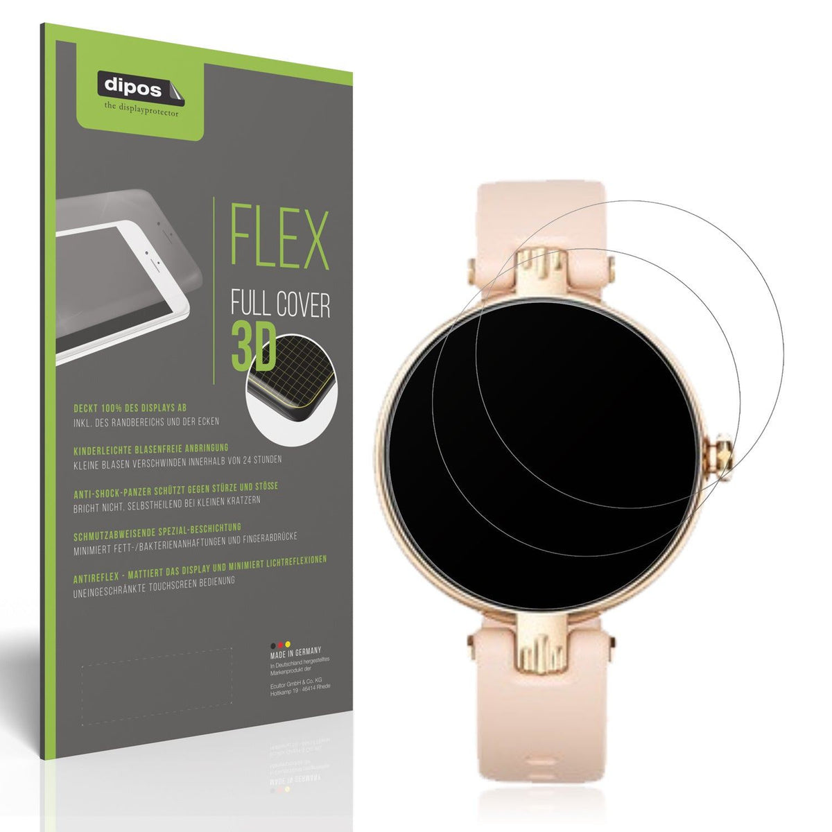 2x Full Cover matte Film for Sross Smartwatch 1.19 Zoll Screen Protector