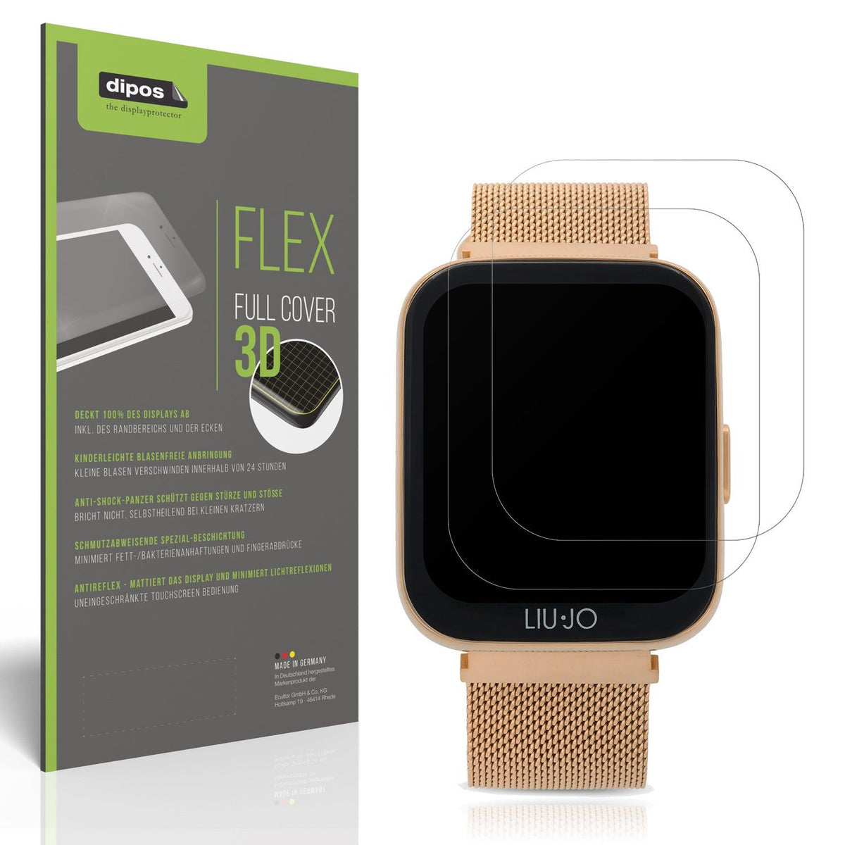 2x Full Cover matte Film for Liu Jo Smartwatch Voice Mini Screen Protector