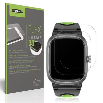 2x Full Cover matte Film for anyloop Kinder Smartwatch Screen Protector