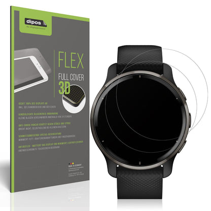 2x Full Cover matte Film for Garmin Venu 2 Plus (43mm) Screen Protector