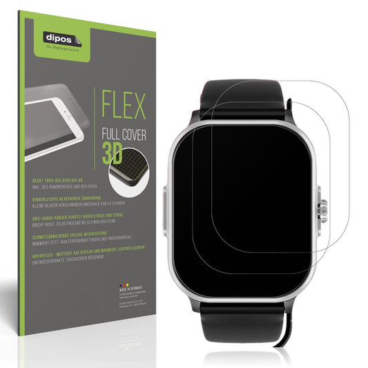 2x Full Cover matte Film for YYKY Smartwatch 1.72 Zoll Screen Protector