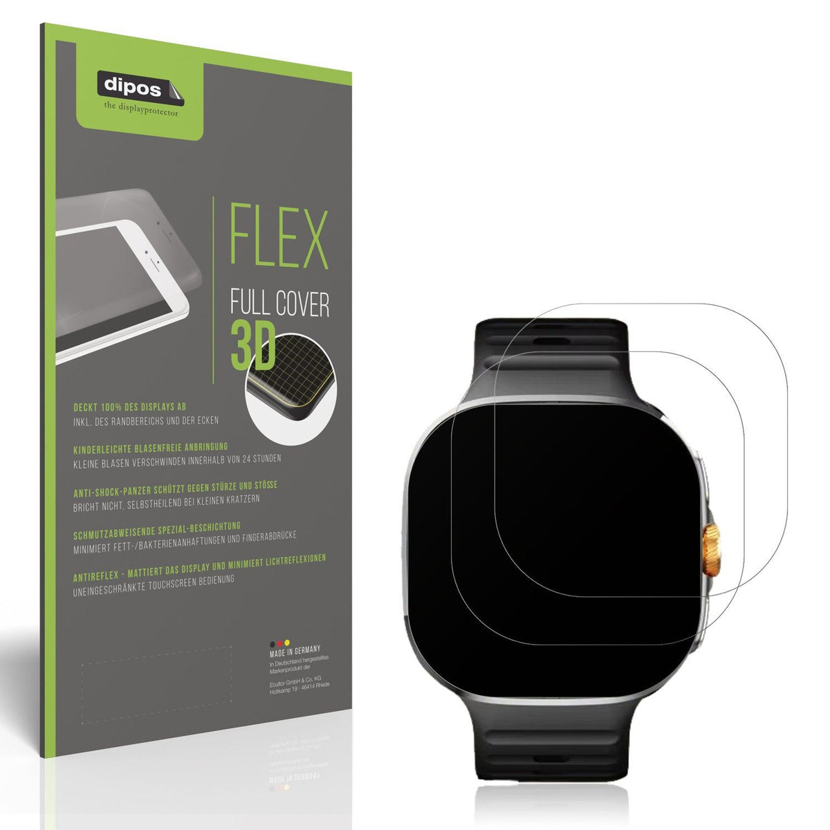 2x Full Cover matte Film for M99 2.4 Zoll Smartwatch Screen Protector Anti-Shock