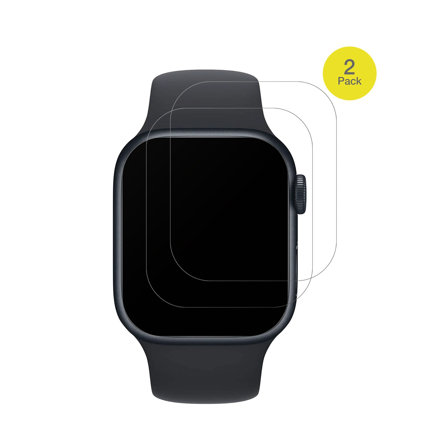 2x Full Cover Schutzfolie matt für Apple Watch Series 8 45mm