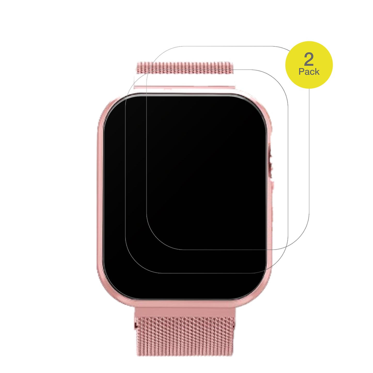 2x Full Cover Schutzfolie matt für Banlvs Smartwatch 1.83 Zoll