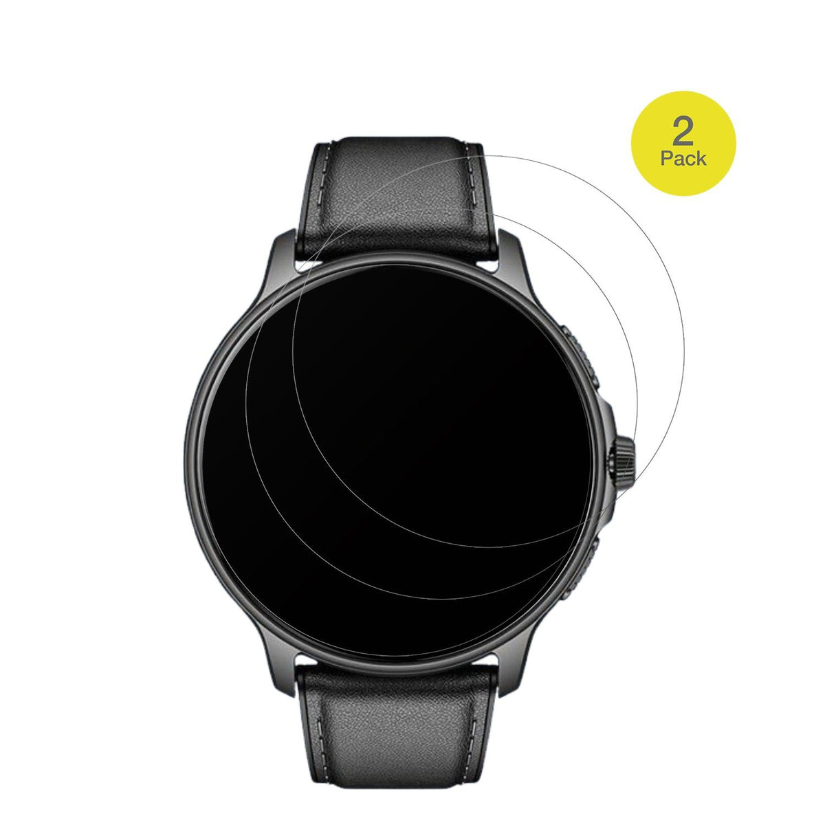 2x Full Cover matte Film for Smartwatch 28.5mm durchmesser Screen Protector