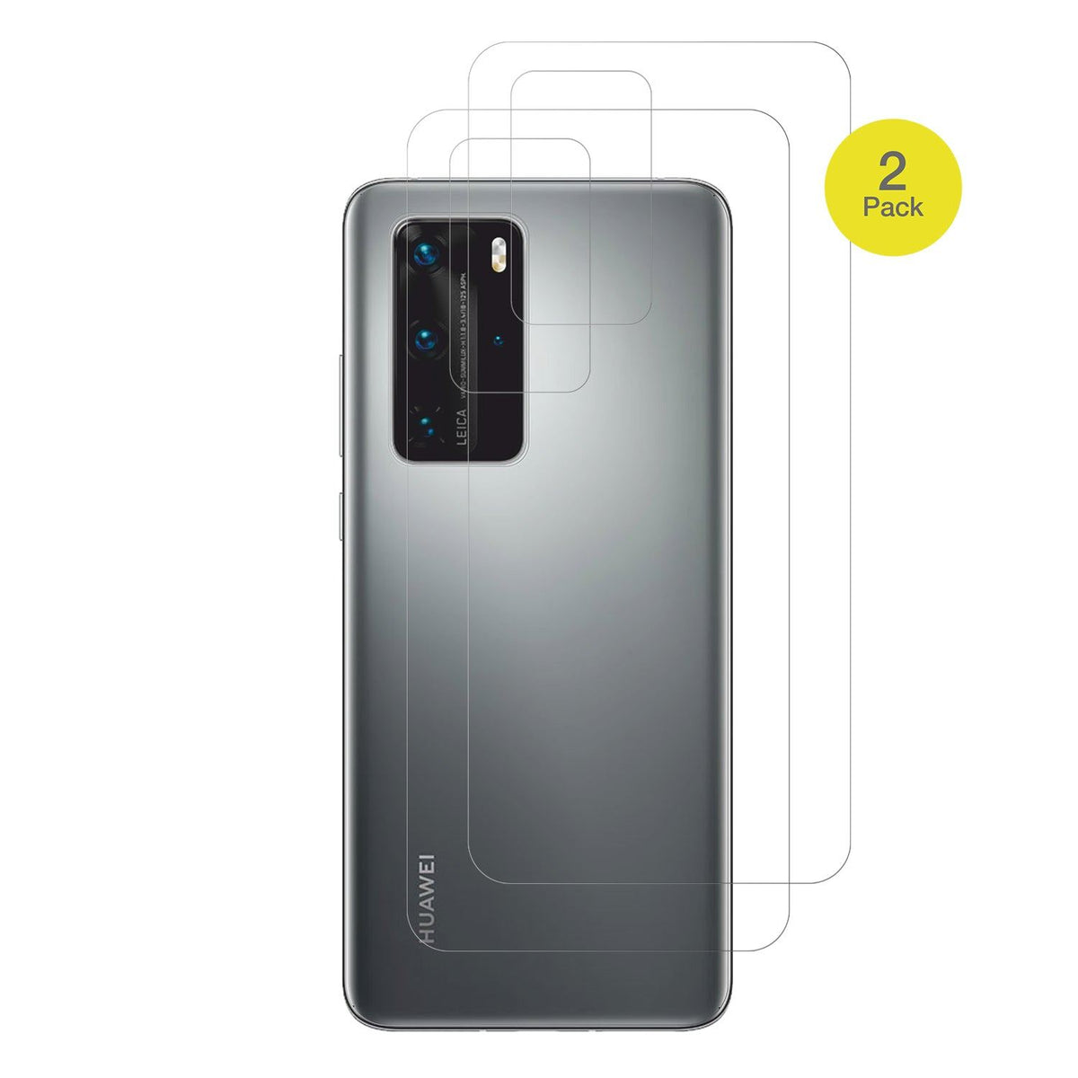 2x Full Cover matte Film for Huawei P40 Pro Rückseite Screen Protector