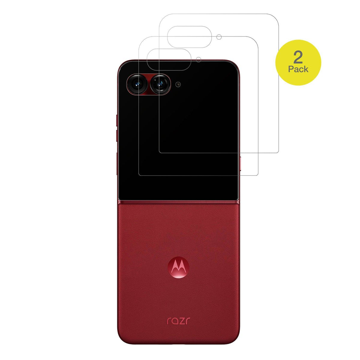 2x Full Cover matte Film for Motorola Razr 60 Aussen-Display Screen Protector