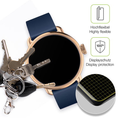 2x Full Cover Schutzfolie matt für Withings Scanwatch 2 42mm