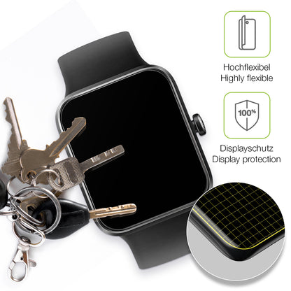 2x Full Cover Schutzfolie matt für Vagary by Citizien Smartwatch 1,5 Zoll