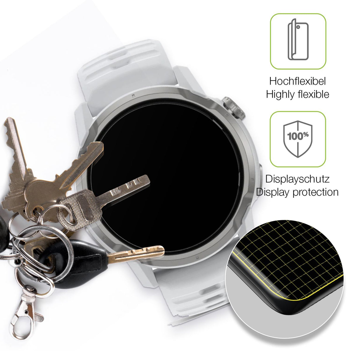 2x Full Cover matte Film for Coros Apex 4 42mm Screen Protector Anti-Shock