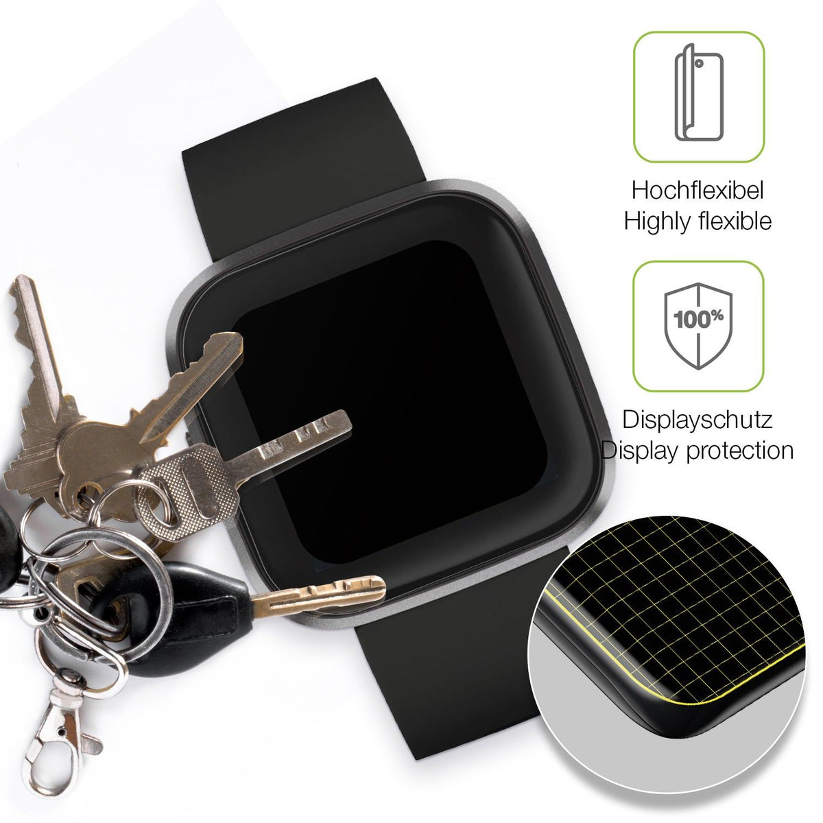 dipos FLEX 2x Matte Screen Protector for Fitbit Versa 2