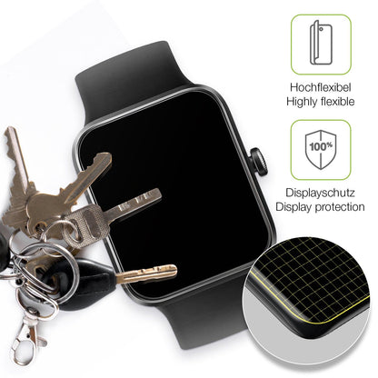 2x Full Cover matte Film for Vagary  by Citizien Smartwatch 1,5 Zoll Screen