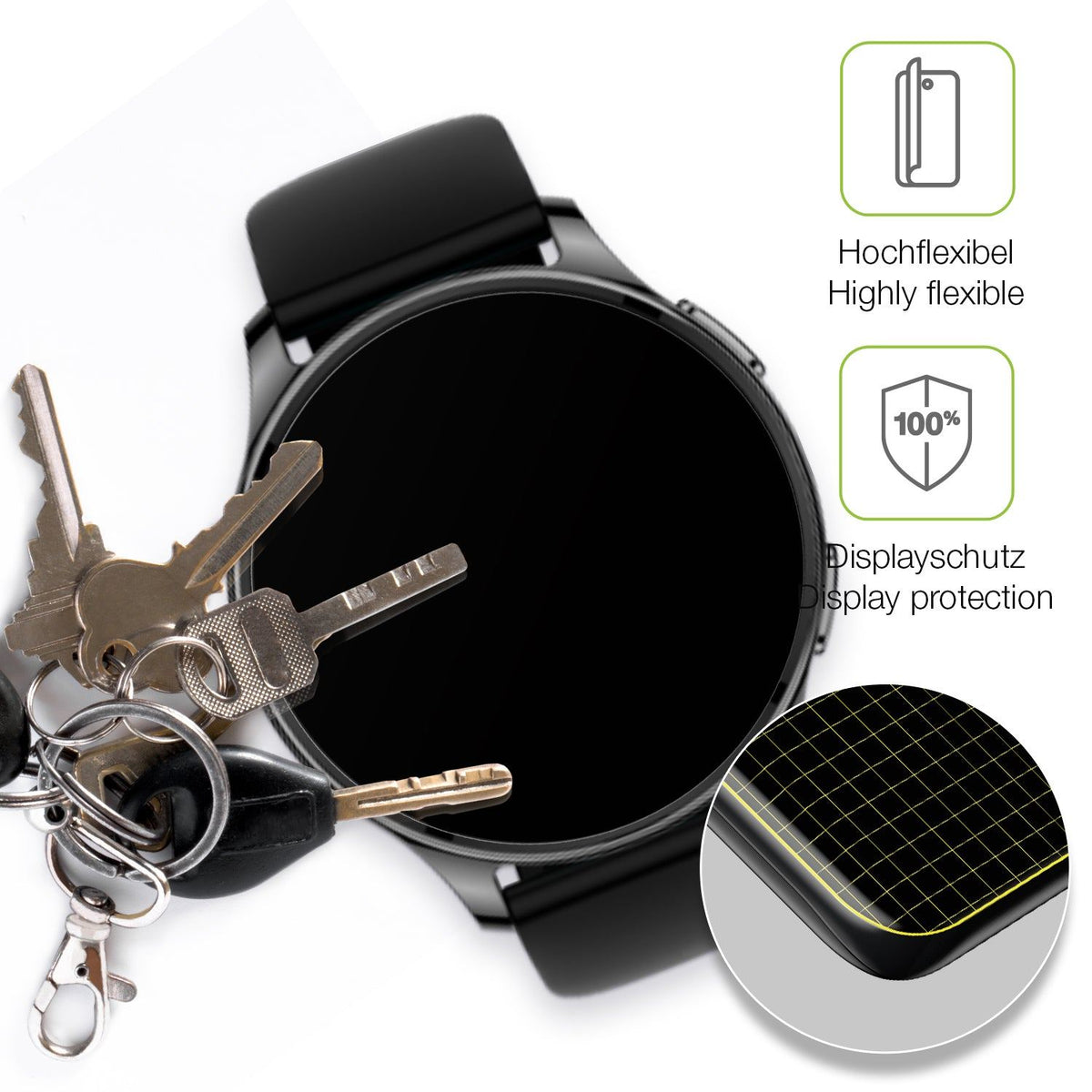 2x Full Cover matte Film for Amazfit Pop 3r Screen Protector Anti-Shock