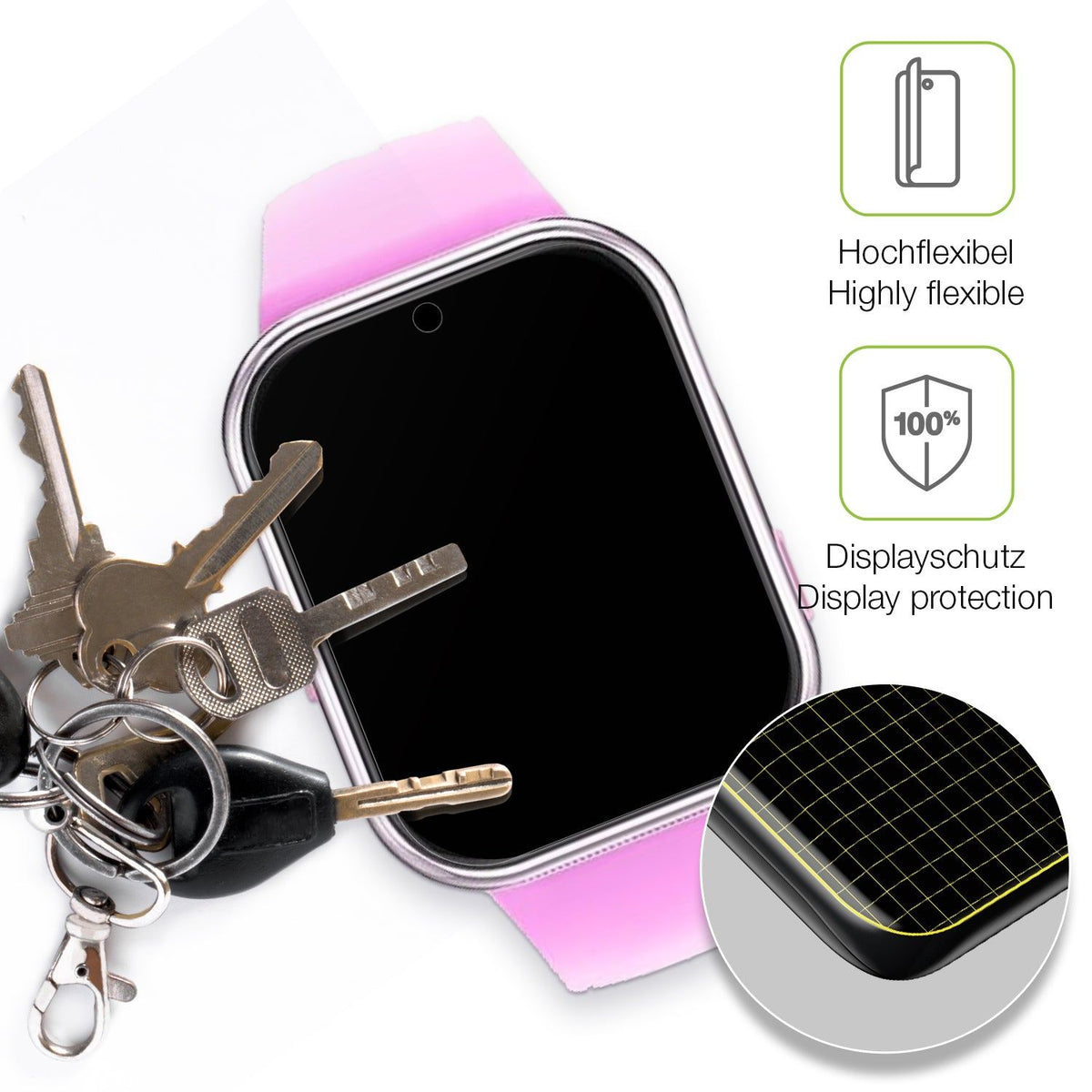 2x Full Cover matte Film for Igreeman Kinder Smartwatch Screen Protector