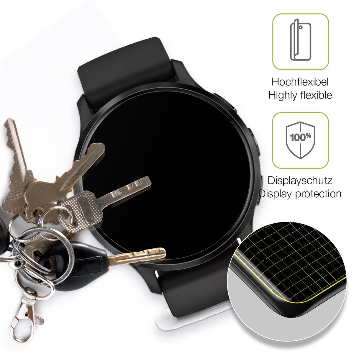 2x Full Cover matte Film for Garmin Venu 3s Screen Protector Anti-Shock