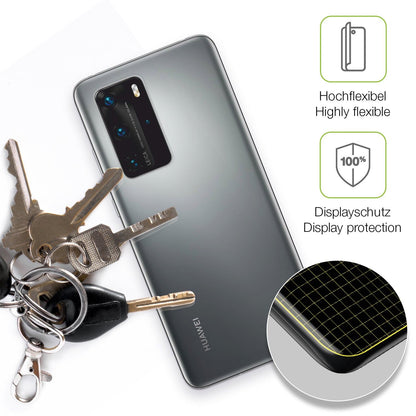 2x Full Cover matte Film for Huawei P40 Pro Rückseite Screen Protector