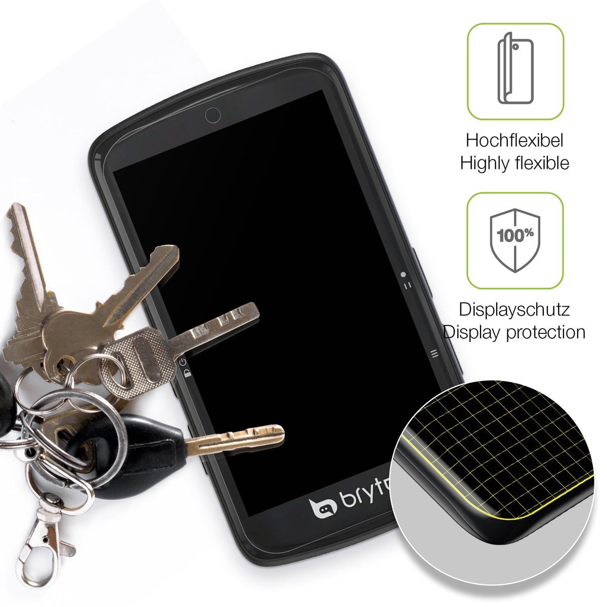 2x Full Cover matte Film for Bryton Rider S810 Screen Protector Anti-Shock