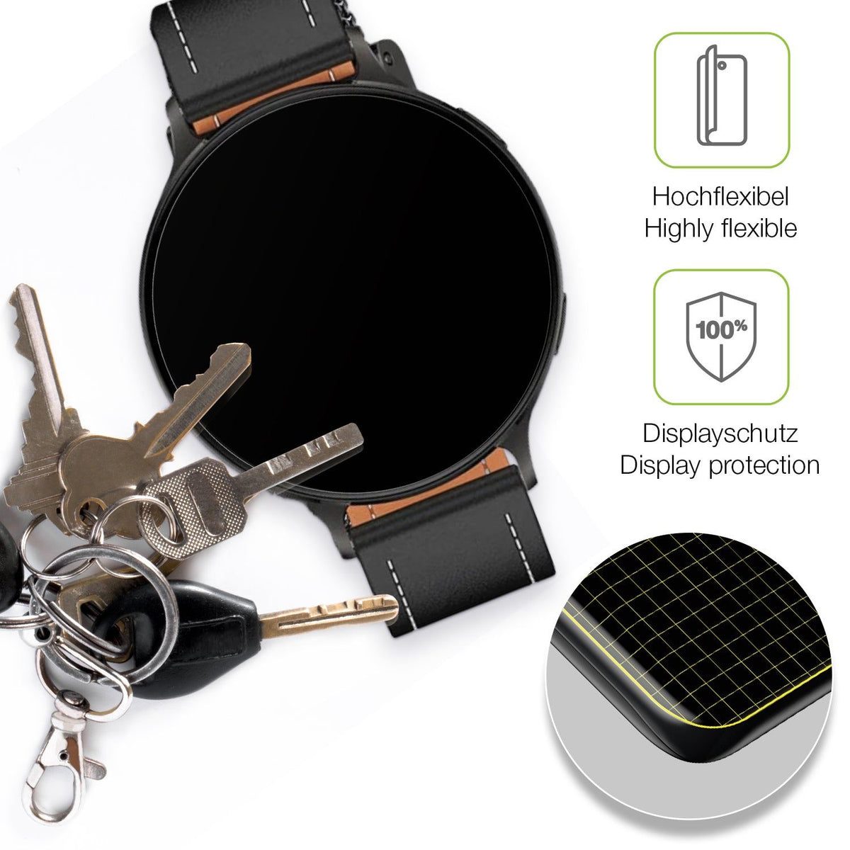 2x Full Cover matte Film for Pireware Nano Smartwatch Screen Protector
