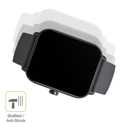 2x Full Cover Schutzfolie matt für Fitpolo IDW20 Smartwatch