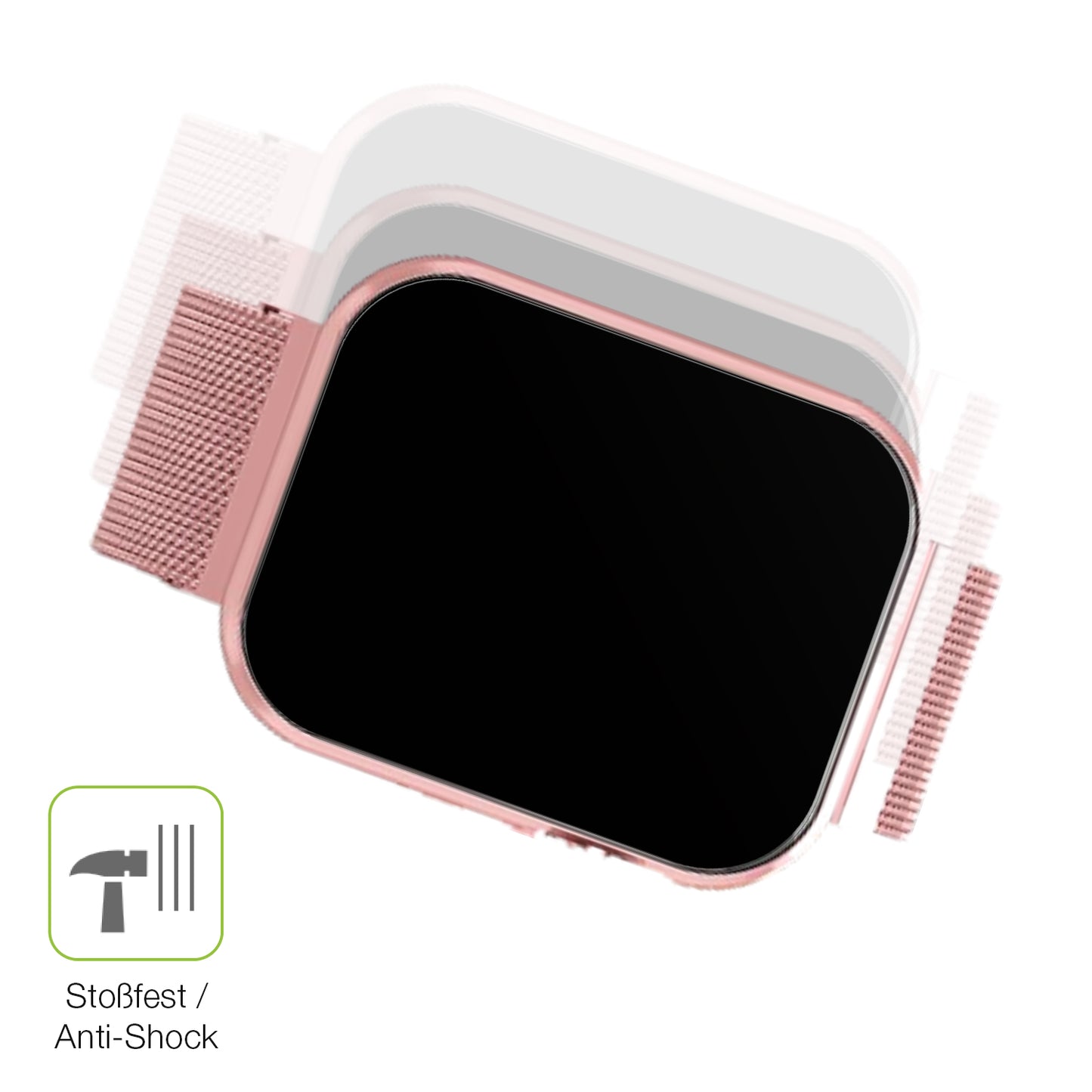 2x Full Cover Schutzfolie matt für Banlvs Smartwatch 1.83 Zoll