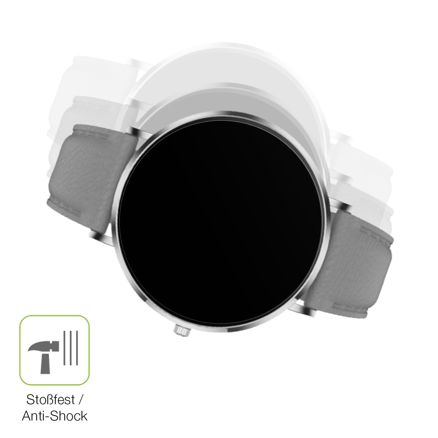2x Full Cover Schutzfolie matt für Pireware Slim Smartwatch