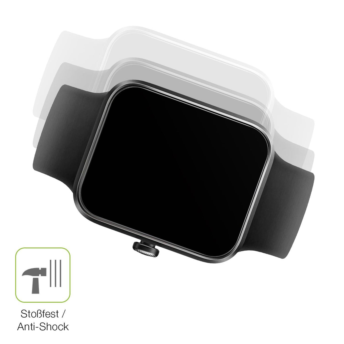2x Full Cover matte Film for Vagary  by Citizien Smartwatch 1,5 Zoll Screen