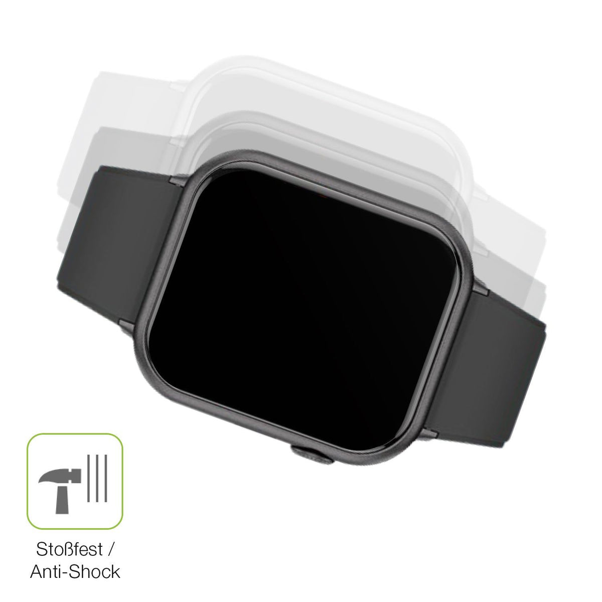 2x Full Cover matte Film for Mutoy Smartwatch 1.83 Zoll Screen Protector