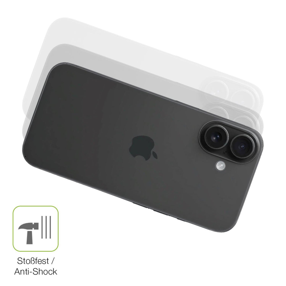 2x Full Cover matte Film for Apple iPhone 16 Rückseite Screen Protector