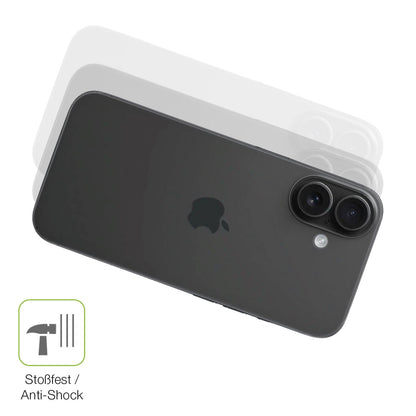 2x Full Cover matte Film for Apple iPhone 16 Rückseite Screen Protector