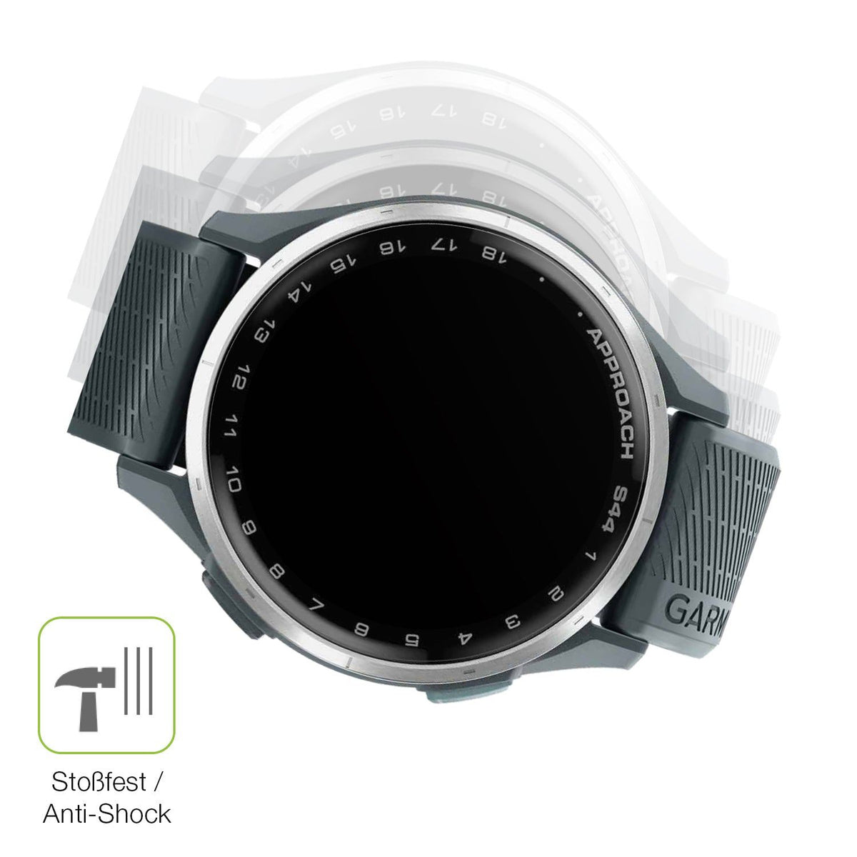 2x Full Cover matte Film for Garmin Approach S44 Screen Protector Anti-Shock