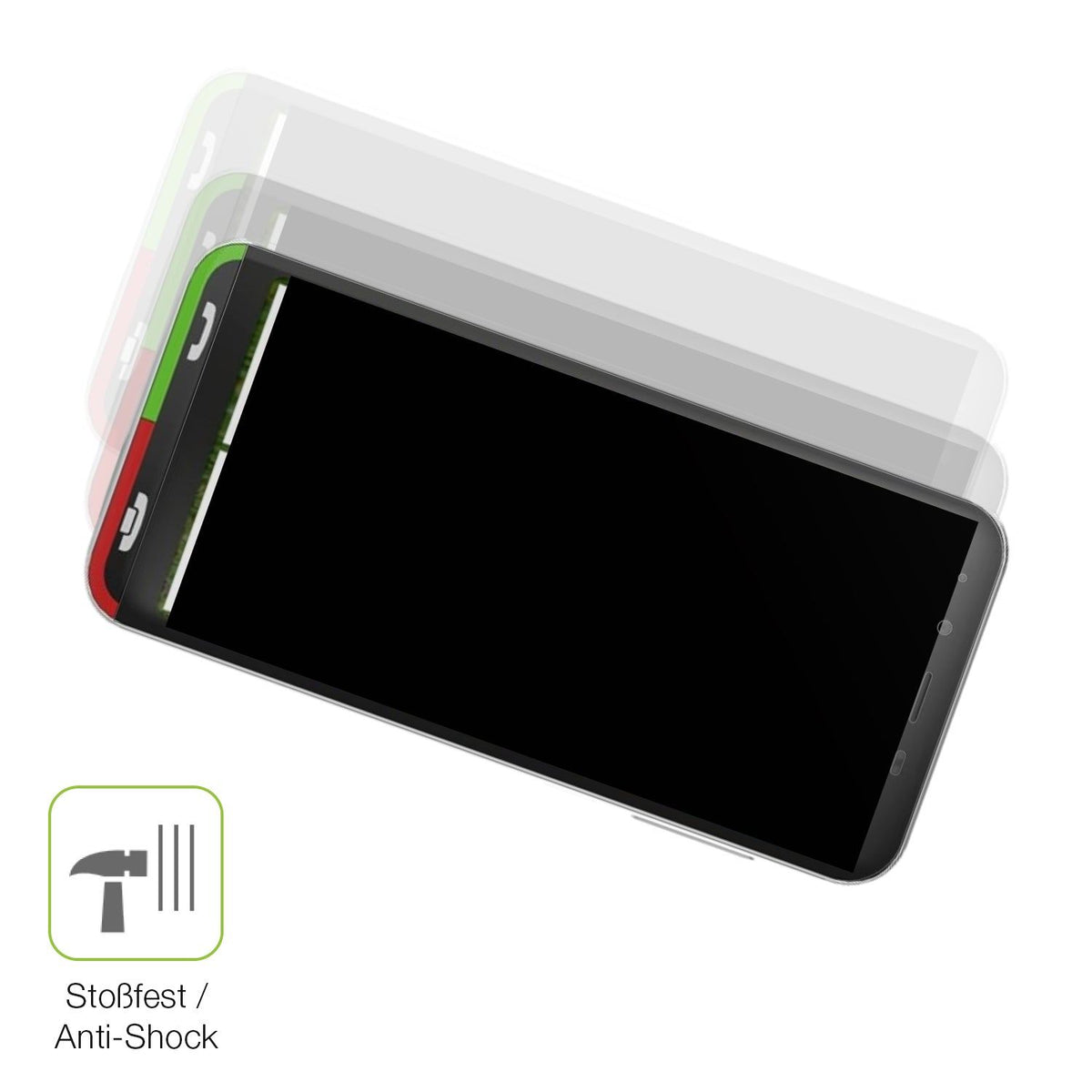 2x Full Cover matte Film for Emporia SUPEReasy Screen Protector Anti-Shock
