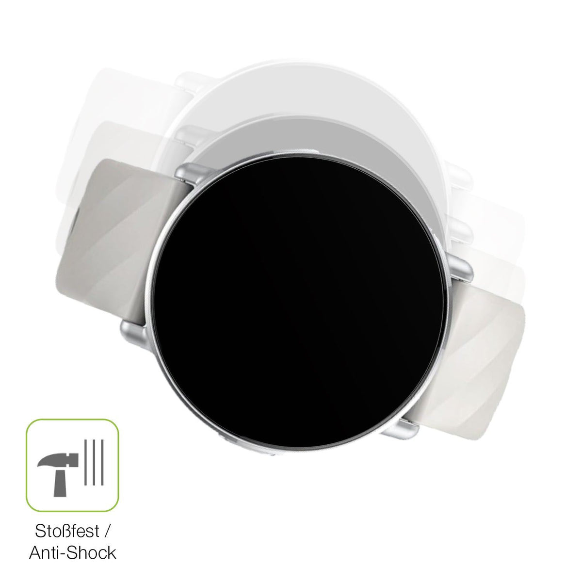 2x Full Cover matte Film for Miecgth Smartwatch 1.39 Zoll Screen Protector